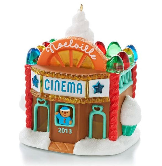 Aunt Krismas 'Cinema' ornament by Nina Aube. Year: 2013 - Noelville series #8. 'Mint In Box' condition.
