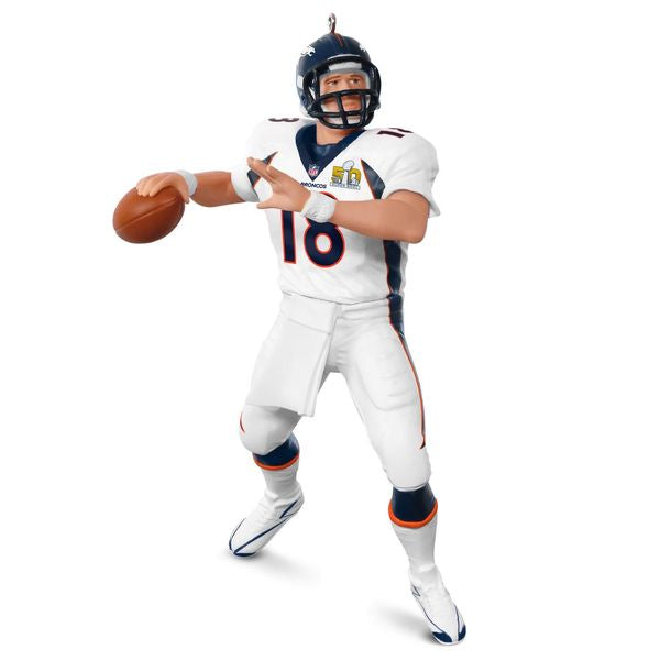 Aunt Krismas 'Peyton Manning Denver Broncos' ornament by Hallmark. Year: 2016 - Football Legends series #0. 'Mint In Box' condition.