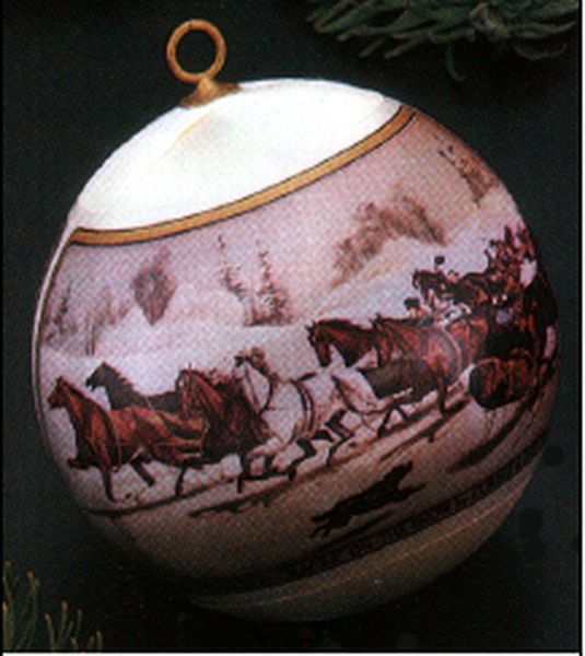 Aunt Krismas 'Currier & Ives' ornament by Hallmark. Year: 1977 - N/A series #0. 'No Box' condition.