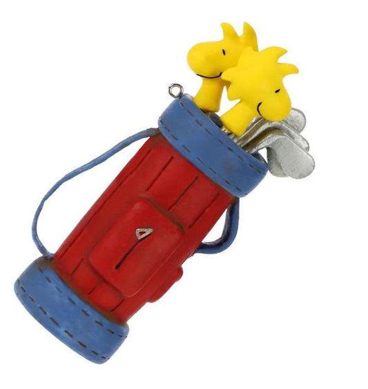 Aunt Krismas 'Golfing With Woodstock' ornament by Jim Kemme. Year: 2019 - The Peanuts Gang  series #0. 'Mint In Box' condition.