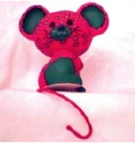 Aunt Krismas 'Calico Mouse Stocking Hanger' ornament by Hallmark. Year: 1977 - N/A series #0. 'No Box' condition.