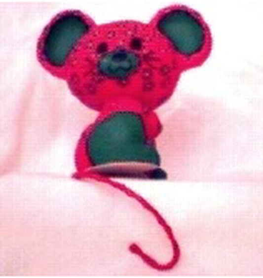 Aunt Krismas 'Calico Mouse Stocking Hanger' ornament by Hallmark. Year: 1977 - N/A series #0. 'No Box' condition.