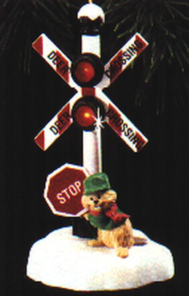 Aunt Krismas 'Deer Crossing' ornament by Bob Siedler. Year: 1990 - N/A series #0. 'No Box' condition.