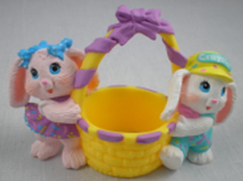 Aunt Krismas 'Crayola Bunny and Candy Cotton Tail' ornament by Hallmark. Year: 1991 - Crayola  series #0. 'Mint In Box' condition.