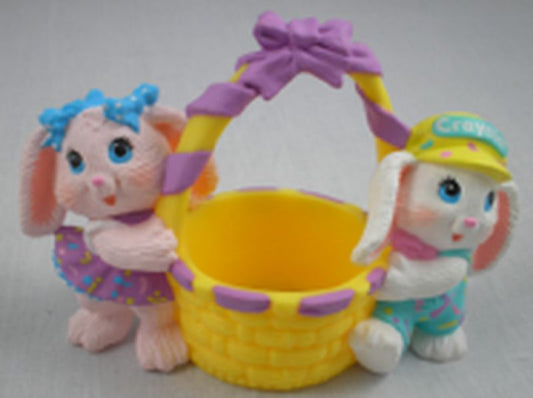 Aunt Krismas 'Crayola Bunny and Candy Cotton Tail' ornament by Hallmark. Year: 1991 - Crayola  series #0. 'Mint In Box' condition.