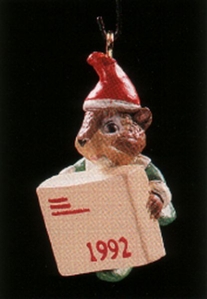 Aunt Krismas 'Chipmunk Parcel Services' ornament by Ed Seale. Year: 1992 - N/A series #0. 'Mint In Box' condition.