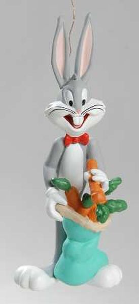 Aunt Krismas 'Bugs Bunny' ornament by Linda Sickman. Year: 1993 - Looney Tunes series #0. 'Mint In Box' condition.