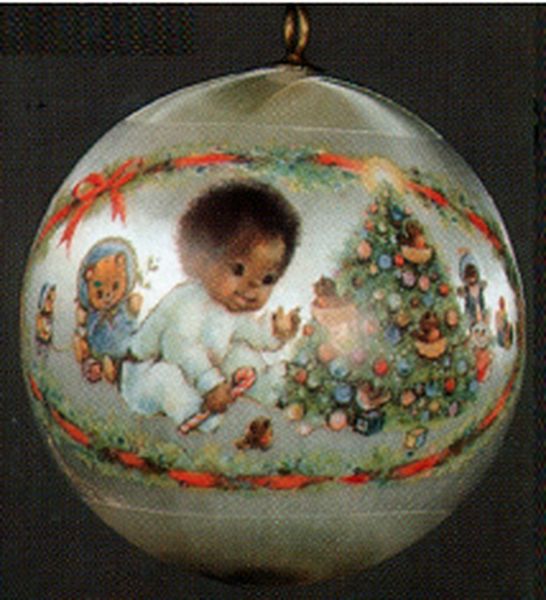 Aunt Krismas 'Black Baby's First Christmas' ornament by Hallmark. Year: 1980 - N/A series #0. 'No Box' condition.