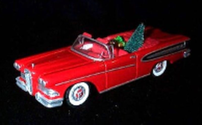 Aunt Krismas '1958 Ford Edsel Citation Convertible' ornament by Don Palmiter. Year: 1995 - Classic American Cars series #0. 'Mint In Box' condition.