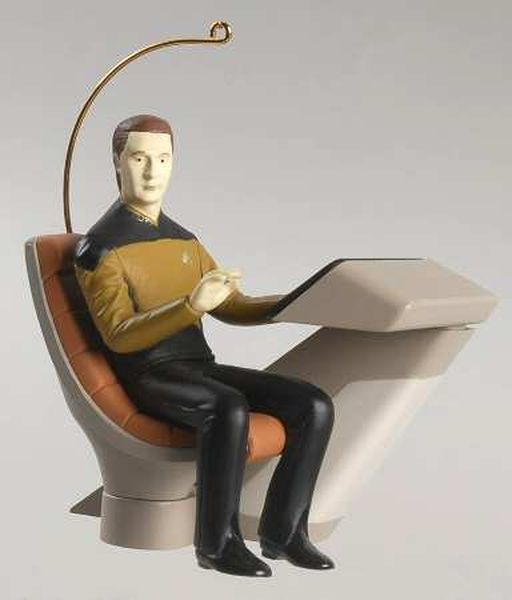 Aunt Krismas 'Commander Data' ornament by Anita Marra Rogers. Year: 1997 - Star Trek series #0. 'Mint In Box' condition.