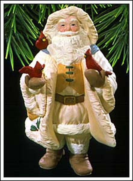 Aunt Krismas 'Cardinals' ornament by Joyce Lyle. Year: 1997 - Merry Olde Santa series #8. 'Mint In Box' condition.