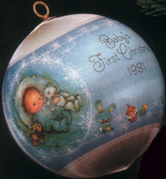 Aunt Krismas 'Baby's First Christmas - Boy' ornament by Hallmark. Year: 1981 - N/A series #0. 'No Box' condition.