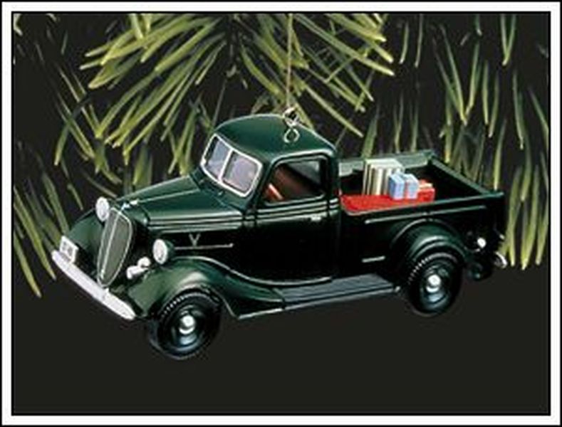 Aunt Krismas '1937 Ford V-8' ornament by Don Palmiter. Year: 1998 - All-American Trucks series #4. 'Mint In Box' condition.