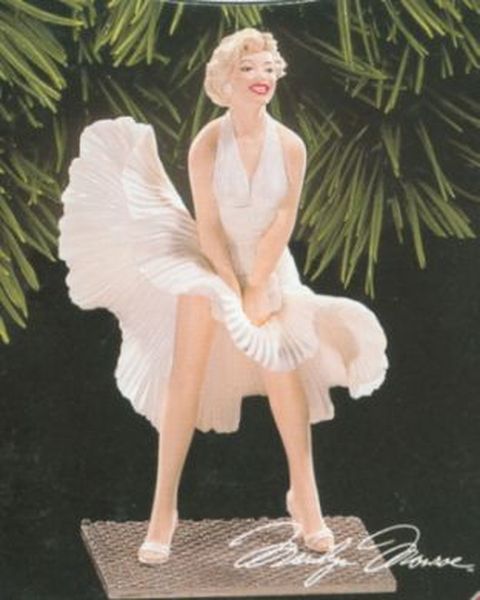 Aunt Krismas 'White Dress' ornament by Patricia Andrews. Year: 1998 - Marilyn Monroe series #2. 'Mint In Box' condition.