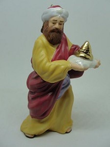 Aunt Krismas 'Caspar - The Magi' ornament by Joyce Lyle. Year: 1999 - Blessed Nativity Collection series #0. 'Mint In Box' condition.