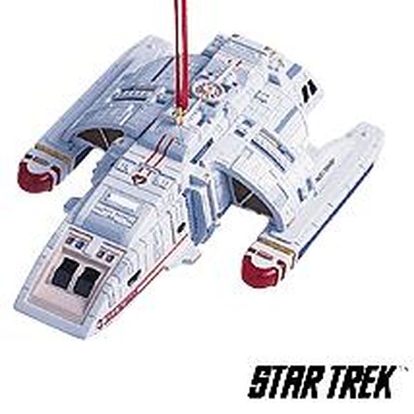 Aunt Krismas 'Star Trek Deep Space Nine' ornament by Lynn Norton. Year: 1999 - Star Trek Ships series #0. 'Mint In Box' condition.