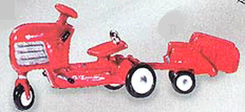 Aunt Krismas '1955 Murray Tractor and Trailer' ornament by Don Palmiter. Year: 1999 - Miniature Kiddie Car Classics series #5. 'Mint In Box' condition.