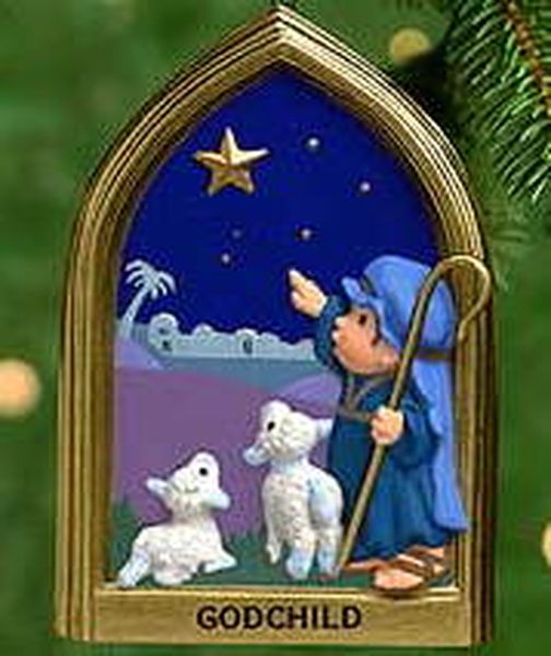 Aunt Krismas 'Godchild' ornament by Sue Tague. Year: 2000 - N/A series #0. 'Mint In Box' condition.