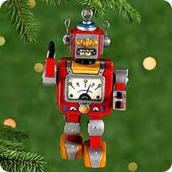 Aunt Krismas 'Robot Parade' ornament by Nello Williams. Year: 2000 - Robot Parade series #0. 'Mint In Box' condition.