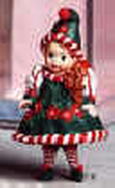 Aunt Krismas 'Santa’s Little Helper' ornament by Julie Forsyth. Year: 2000 - Madame Alexander Collection series #0. 'Mint In Box' condition.