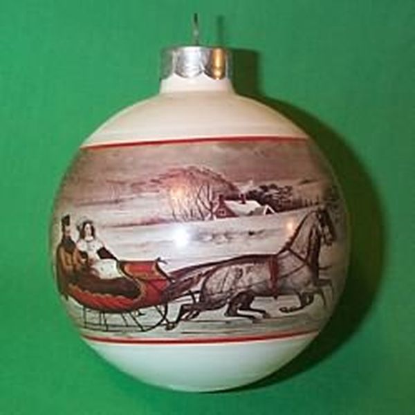 Aunt Krismas 'Currier & Ives' ornament by Hallmark. Year: 1982 - N/A series #0. 'No Box' condition.