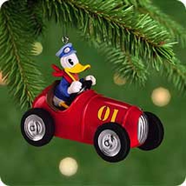 Aunt Krismas 'Donald Goes Motoring' ornament by Joanne Eschrich, Chris Webb. Year: 2001 - N/A series #0. 'Mint In Box' condition.