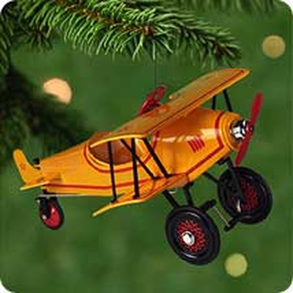 Aunt Krismas '1930 Custom Biplane' ornament by Don Palmiter. Year: 2001 - Kiddie Car Classics series #8. 'Mint In Box' condition.