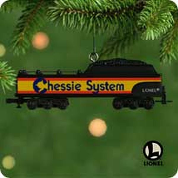 Aunt Krismas 'Chessie Steam Special Tender' ornament by Hallmark. Year: 2001 - Lionel Train  series #0. 'Mint In Box' condition.