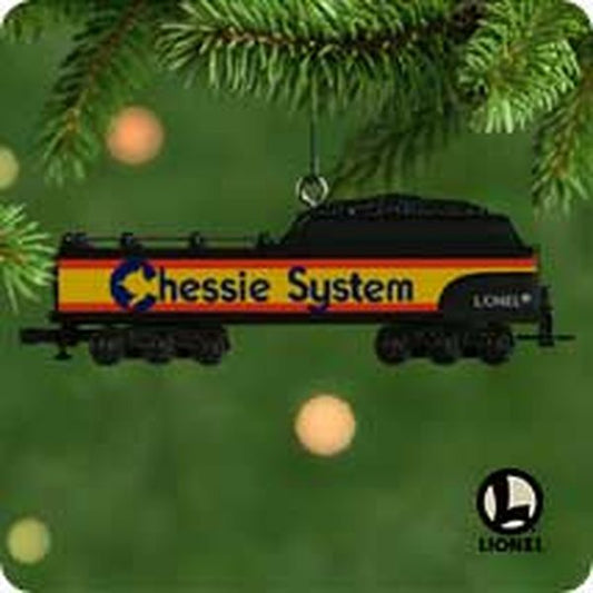 Aunt Krismas 'Chessie Steam Special Tender' ornament by Hallmark. Year: 2001 - Lionel Train  series #0. 'Mint In Box' condition.