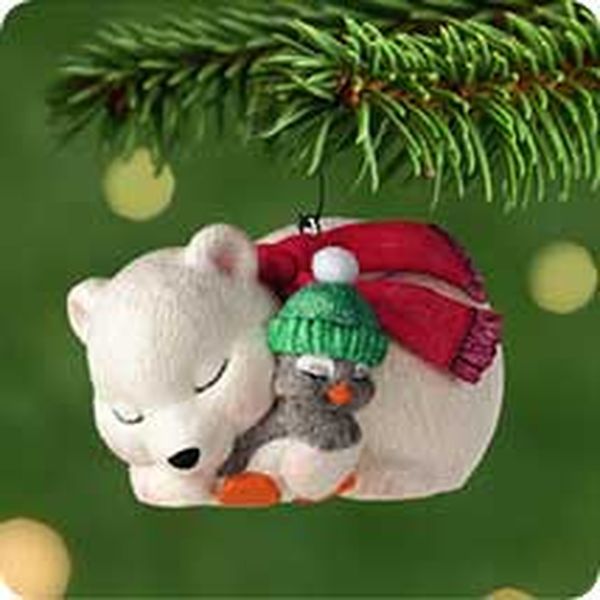 Aunt Krismas 'A Little Nap' ornament by Joanne Eschrich. Year: 2001 - Snowball and Tuxedo series #1. 'Mint In Box' condition.