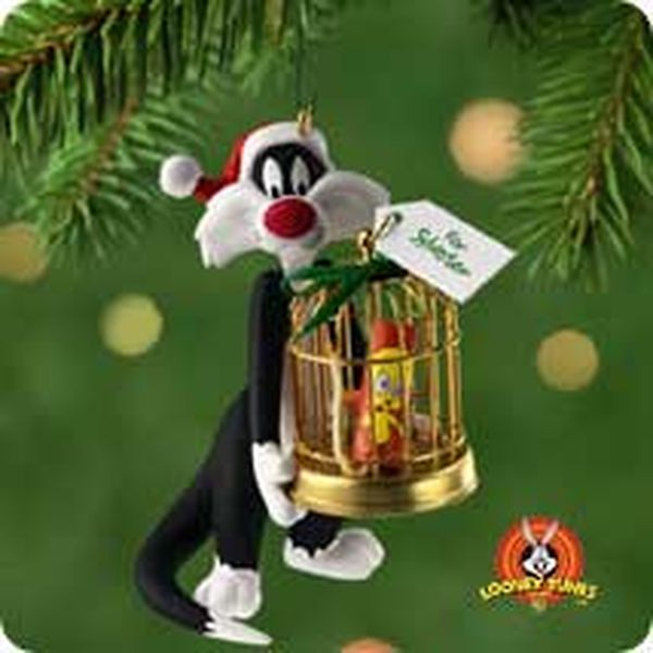 Aunt Krismas 'Sylvester's Bang-Up Gift' ornament by Robert Chad. Year: 2001 - Looney Tunes series #0. 'Mint In Box' condition.