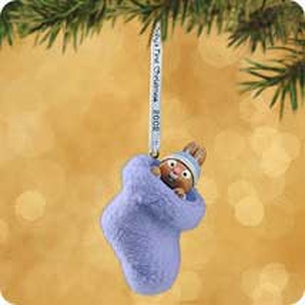 Aunt Krismas 'Baby’s First - Blue Bootie' ornament by Nina Aube. Year: 2002 - N/A series #0. 'Mint In Box' condition.