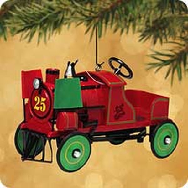 Aunt Krismas '1928 Jingle Bell Express' ornament by Don Palmiter. Year: 2002 - Kiddie Car Classics series #9. 'Mint In Box' condition.