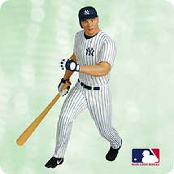 Aunt Krismas 'Jason Giambi' ornament by Dill Rhodus. Year: 2003 - At the Ballpark series #8. 'Mint In Box' condition.