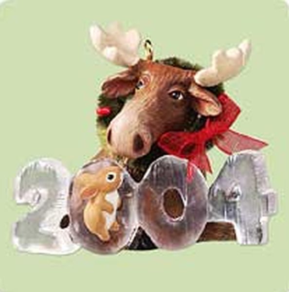 Aunt Krismas 'Moose' ornament by Tammy Haddix. Year: 2004 - Cool Decade series #5. 'Mint In Box' condition.