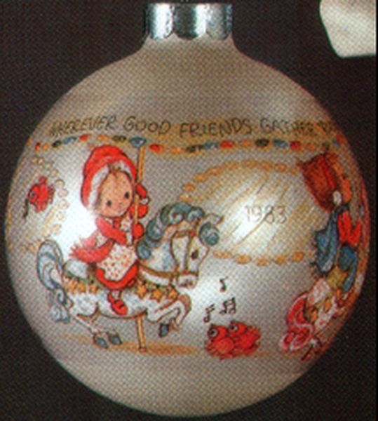 Aunt Krismas 'Christmas Happiness' ornament by Hallmark. Year: 1983 - Betsey Clark series #11. 'No Box' condition.