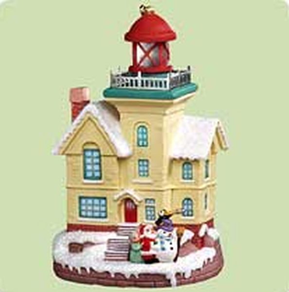 Aunt Krismas 'Lighthouse Greetings' ornament by John (Collin) Francis . Year: 2004 - Lighthouse Greetings series #8. 'Mint In Box' condition.