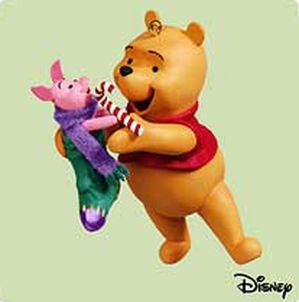 Aunt Krismas 'Stocking Stuffers' ornament by Hallmark. Year: 2004 - Winnie the Pooh Collection series #0. 'Mint In Box' condition.
