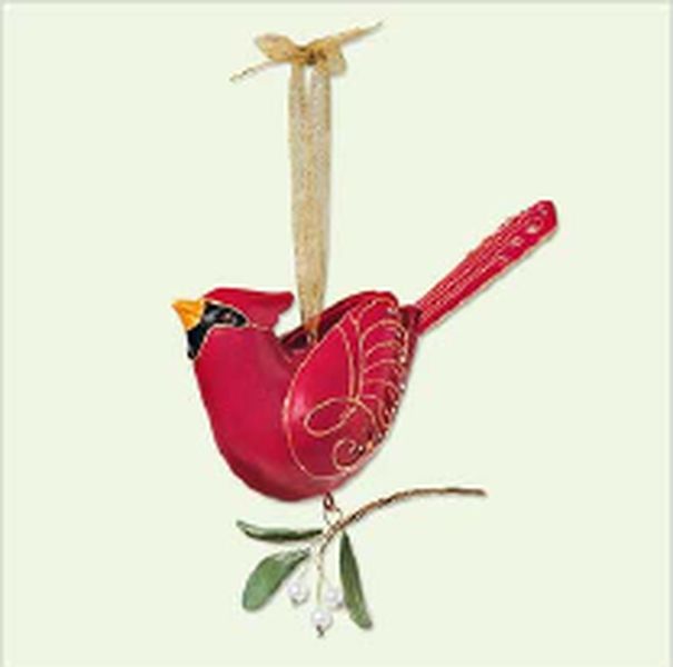 Aunt Krismas 'Northern Cardinal' ornament by LaDene Votruba. Year: 2005 - Beauty of Birds series #1. 'Mint In Box' condition.