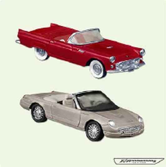 Aunt Krismas 'Ford Thunderbird - 50th Anniversary' ornament by Don Palmiter. Year: 2005 - Classic American Cars  series #0. 'Mint In Box' condition.