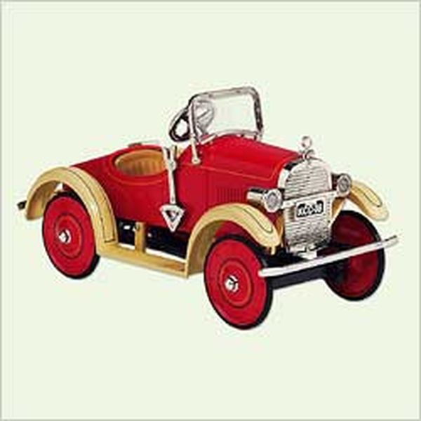 Aunt Krismas '1926 Murray Steelcraft Speedster' ornament by Don Palmiter. Year: 2005 - Kiddie Car Classics series #12. 'Mint In Box' condition.