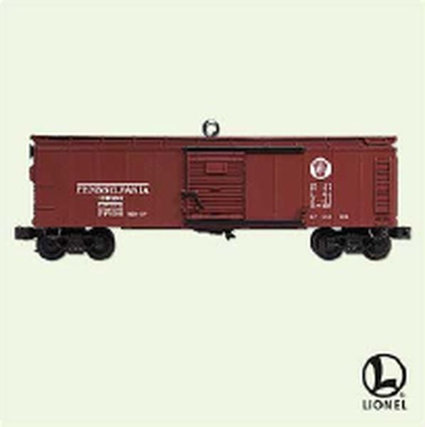 Aunt Krismas 'No. 714 Boxcar' ornament by Hallmark. Year: 2005 - Lionel Train series #0. 'Mint In Box' condition.