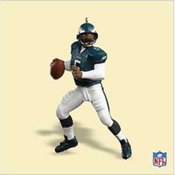 Aunt Krismas 'Donovan McNabb' ornament by Rudy Garcia. Year: 2006 - Football Legends series #12. 'Mint In Box' condition.