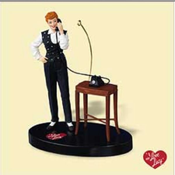 Aunt Krismas 'Hello, Ricky?' ornament by Hallmark. Year: 2006 - I Love Lucy  series #0. 'Mint In Box' condition.