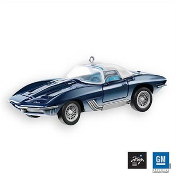 Aunt Krismas '1961 Chevrolet Corvette Mako Shark' ornament by Robert Hurlburt. Year: 2007 - Classic American Cars series #0. 'Mint In Box' condition.