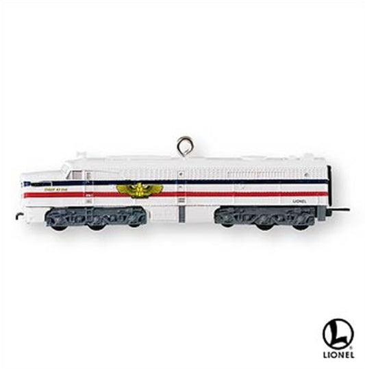 Aunt Krismas 'Freedom Train Locomotive' ornament by Hallmark. Year: 2007 - Lionel Train series #12. 'Mint In Box' condition.
