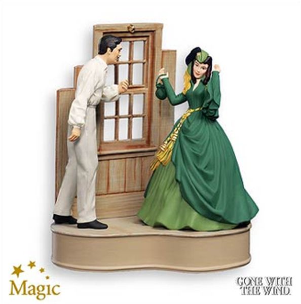 Aunt Krismas 'Scarlett O'Hara and Rhett Butler' ornament by Kristina Kline. Year: 2007 - Gone with the Wind series #0. 'Mint In Box' condition.