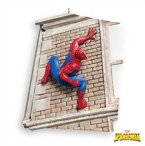 Aunt Krismas 'The Amazing Spider-Man' ornament by Lane Feuer. Year: 2007 - Super Heroes series #0. 'Mint In Box' condition.