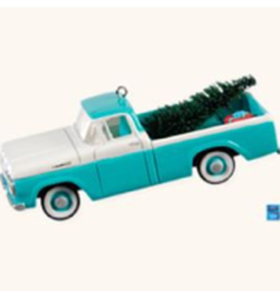 Aunt Krismas '1960 Ford F-100' ornament by Don Palmiter. Year: 2008 - All-American Trucks series #14. 'Mint In Box' condition.
