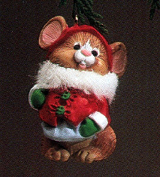 Aunt Krismas 'Santa Mouse' ornament by Bob Siedler. Year: 1984 - N/A series #0. 'Mint In Box' condition.